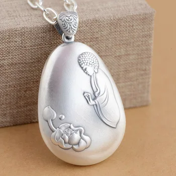 

Deer King jewelry wholesale 990 fine silver pendant matte process new Heart Sutra