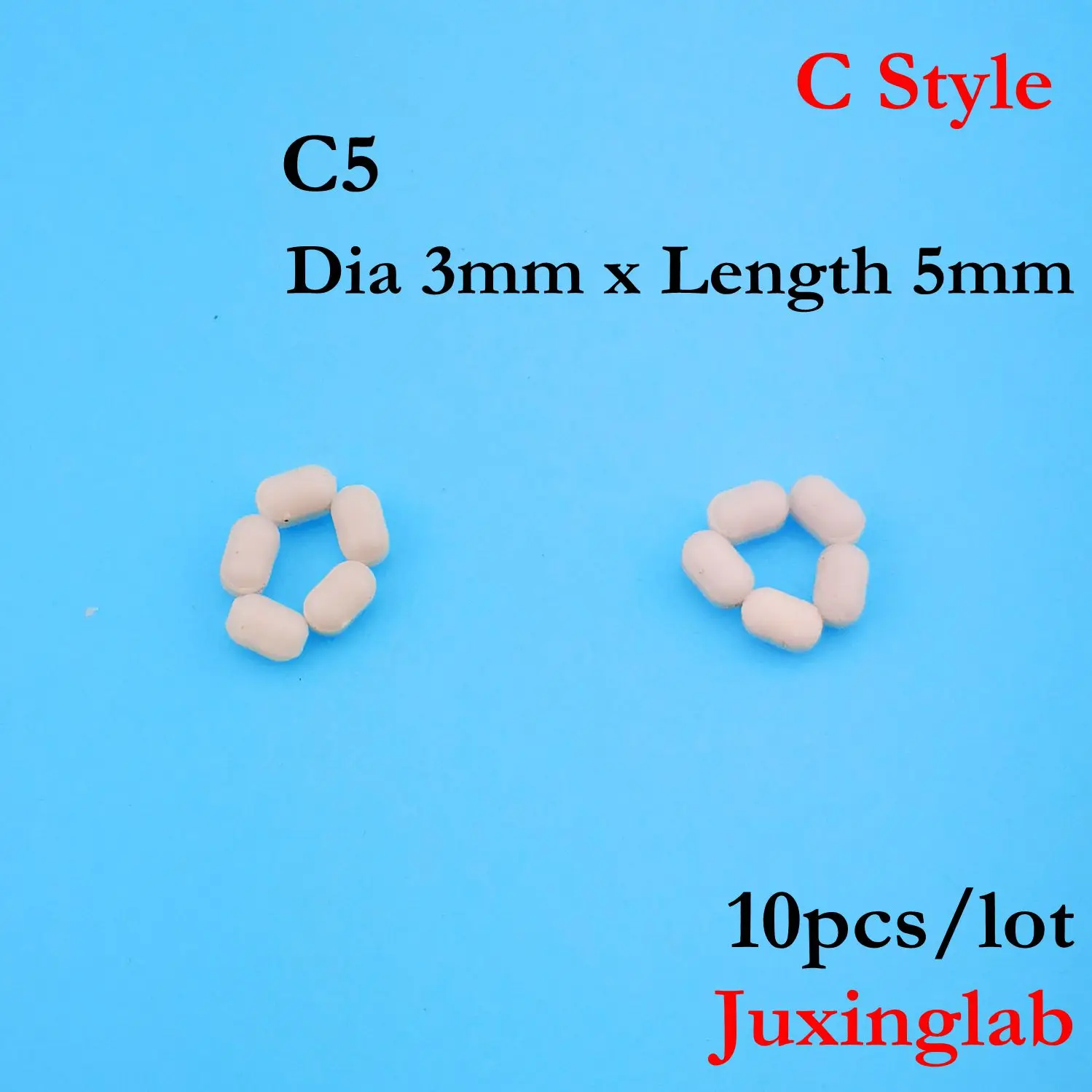 Лабораторный PTFE магнитная мешалка смеситель мешалкой C Стиль C5 Dia3mm x Длина 5 мм 10 шт./упак