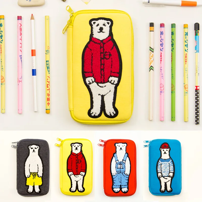 

Fromthenon Bear Large Capacity Pencil Case Lovely Pencil Cases For Girls School Kawaii Cute Pencil Box Stationery Store Supplies