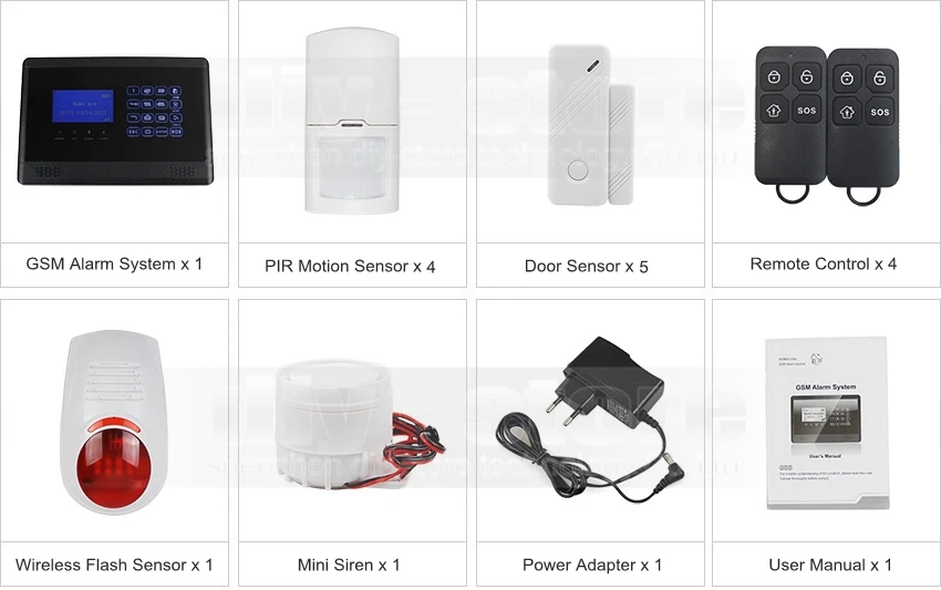 Diysecur Беспроводной и проводной GSM сигнализация дома Системы, сенсорный Панель, вспышка Сенсор, SMS оповещения, 850/900/1800/1900 мГц