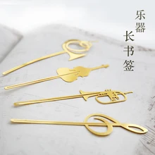 48 шт/лот Западный инструмент Закладка книги Музыка Примечание Закладка Канцтовары офисный школьный принадлежности marcador de livros FC145