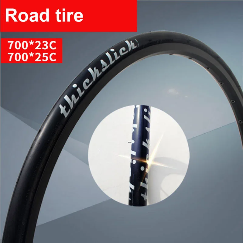 1Pc Road Bicycle Tires 700*23c 700*25c Bald Tire 60TPI Tyre for Highway Dead Fly Bike Black