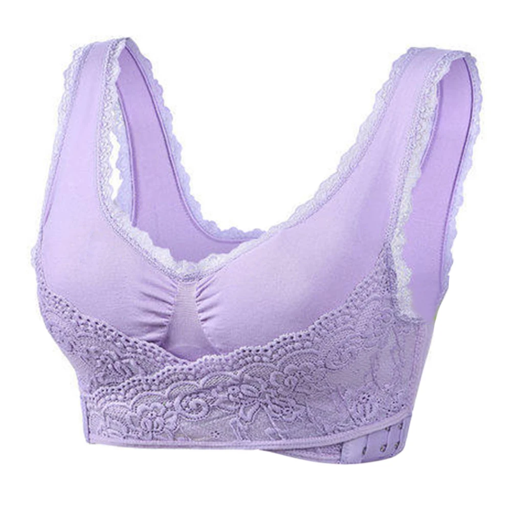 

Gather Women Bra Seamless Casual Anti-sagging Side Buckles Sexy Sleeping Brassiere Cross Underwear