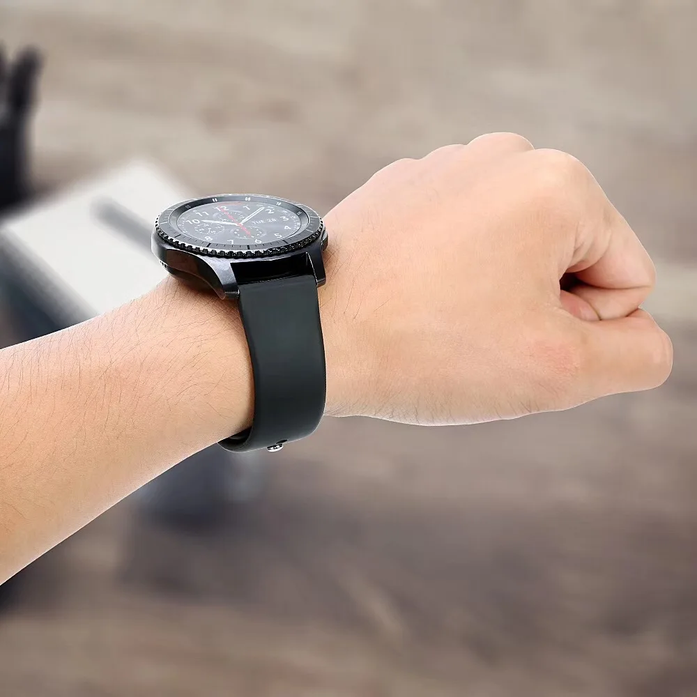 ticwatch e on wrist