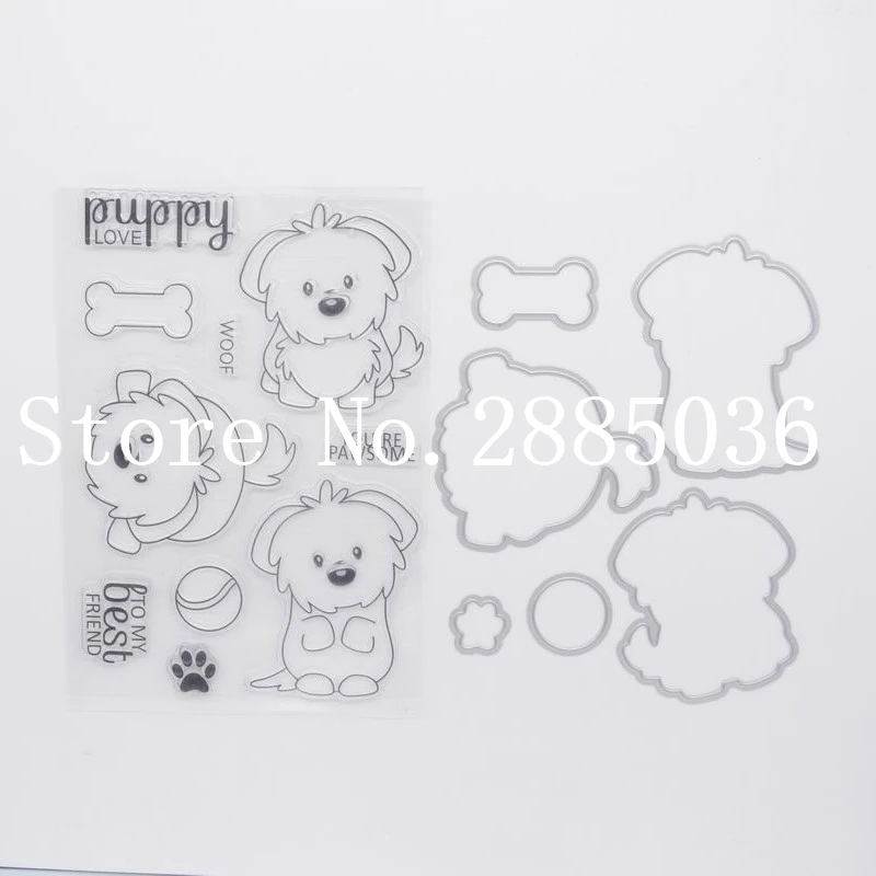 CS1152 Metal Dies cutting Stencil for Puddy Dog clear stampfor stamps