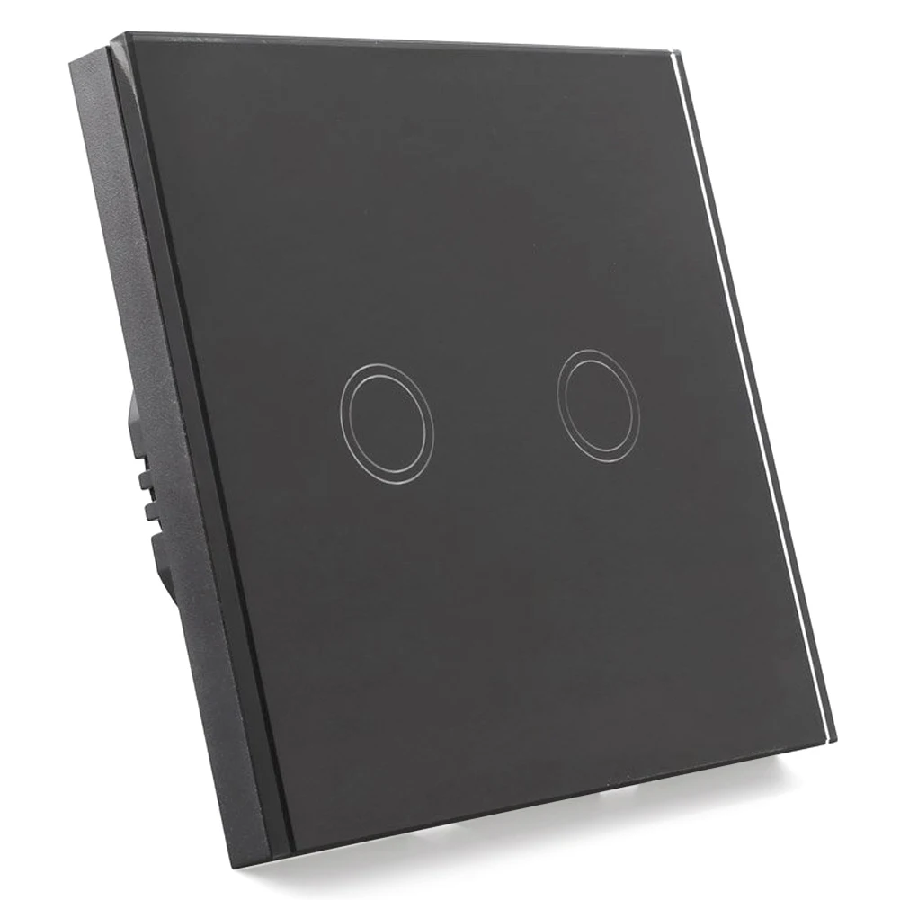 Light Switch 2 Way Touch Screen Wall Switch Single Black Switchtouch