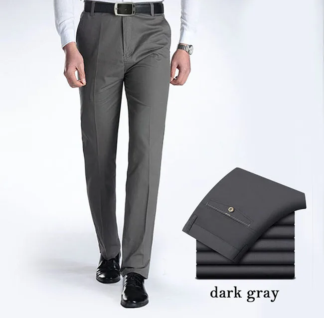 JUNGLE ZONE мужские повседневные брюки прямые брюки летние брюки Брендовые мужские брюки 29-40 размер мужские брюки s - Цвет: X166 DarkGrey