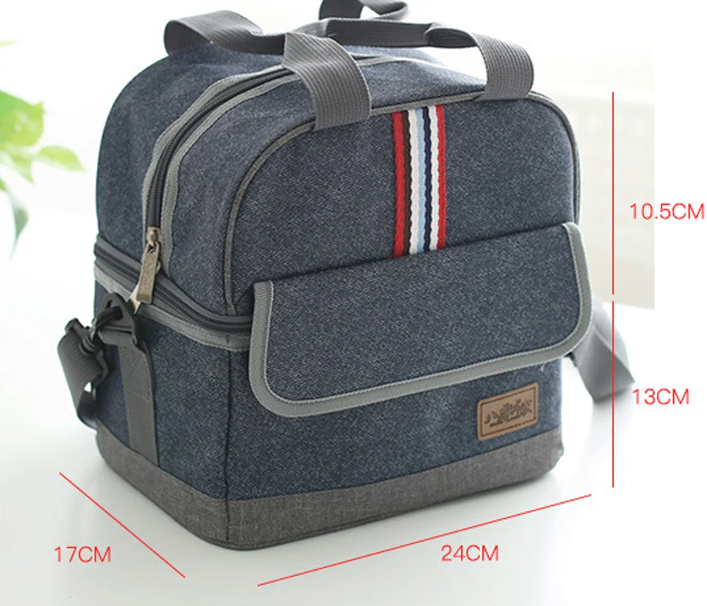 New Fashion Lunch Bags Portable Insulated Lunch Bag For Women Men Kids Thermos Cooler Adults Tote Box