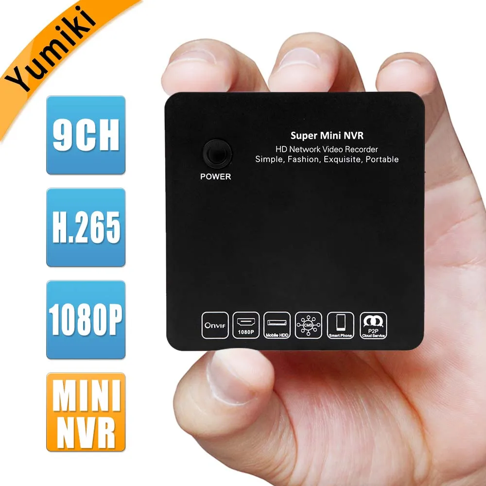 Супер мини NVR 9Ch 1080 P 2MP CCTV IP Камера сети видео Регистраторы наблюдения 9 канала NVR ONVIF P2P приложение AEeye 2,0