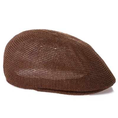 Новое поступление мужская летняя шляпа от солнца Соломенная джентльменская крутая дышащая шляпа - Цвет: coffee