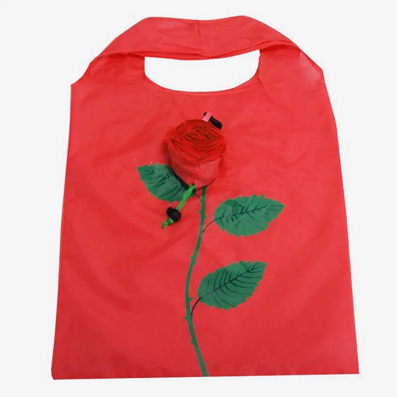 Новая мода роза цветы многоразовая складная сумка для покупок Экологичная, вместительная сумка для хранения CN