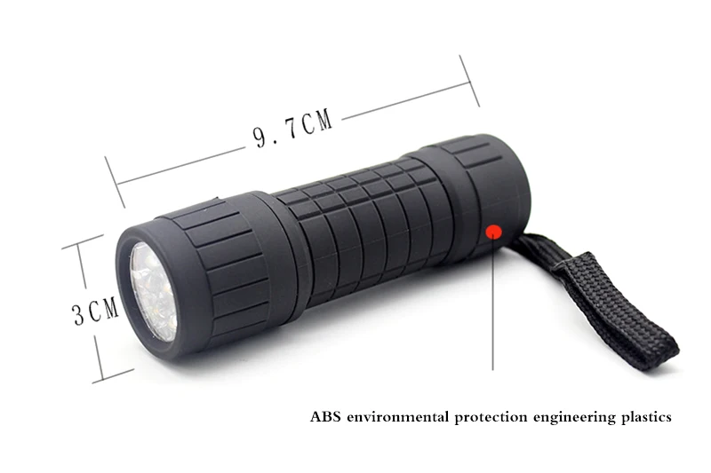 Целых 100 шт. CREE 9 светодиодный фонарик Lanterna мощный De LED linternas Пластик мини-фонарик Тактический карманный свет, ААА