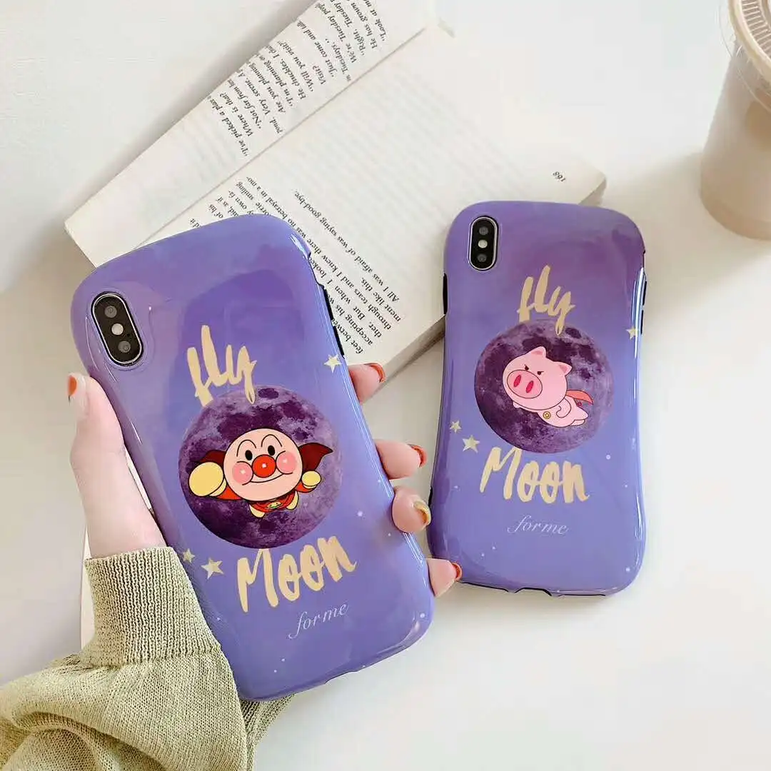 Cartoon Flying Pig Bread Superman Curve Phone Case for iphone xr xs max x 6 6s 7 8 plus silicone Smooth Back Cover Fashion |