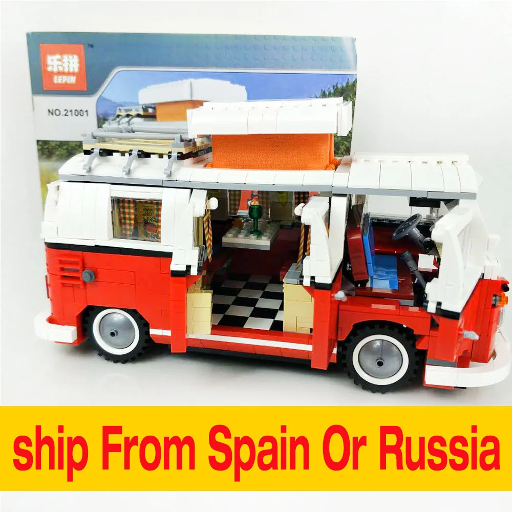 

Lepin Creator 21001 Volkswagen T1 Camper Van Model Building Kits Bricks DIY Blocks Compatible 10220 birthday Gift
