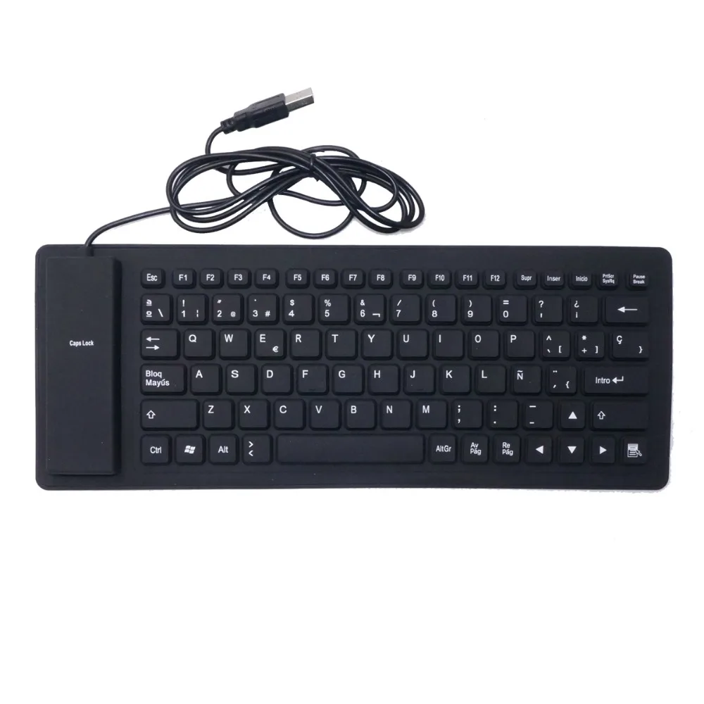 Spanish Silicone keyboard USB 2.0 Silicone Roll Up
