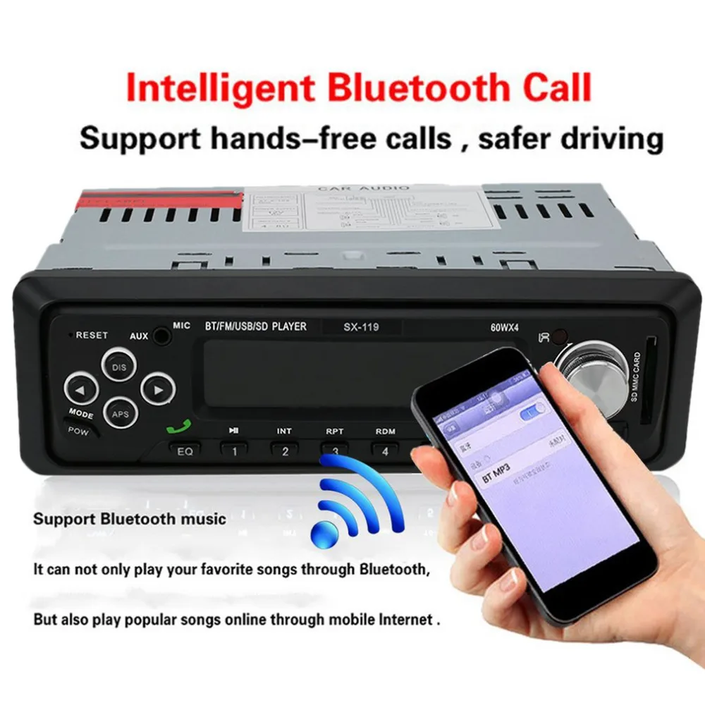 Car Bluetooth Digital FM Radio Receiver MP3 USB Audio Player Hands-free Calls Auto Stereo Music Player With Remote Control bluetooth-digital-audio-player