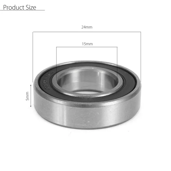 10pcs 6802ZZ 6802RS 15mmx24mmx5mm Deep Groove Metal Rubber Shielded Sealed Ball Bearings