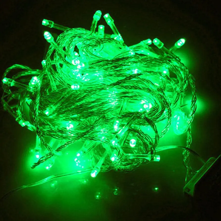 Thrisdar 100 м 800 светодиодный Рождественский Сказочный светодиодный светящаяся гирлянда открытый сад патио Свадебная вечеринка Сказочный свет Праздничная гирлянда - Испускаемый цвет: Green