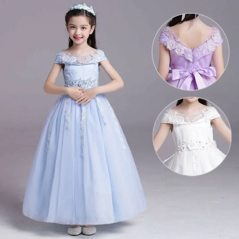 2017 New Summer Costume Girls Princess Dress Children's Evening Clothing Kids Lace wedding Dresses Baby Girl Party Pearl Dress 2017 New Summer Costume Girls Princess Dress Children's Evening Clothing Kids Lace wedding Dresses Baby Girl Party Pearl Dress