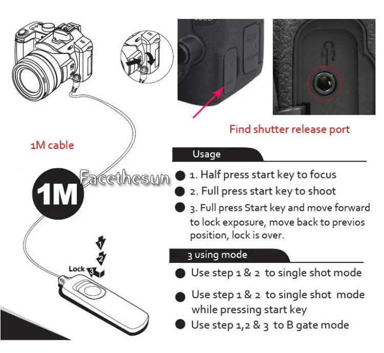 Camera release cable 60E3 for Canon -1