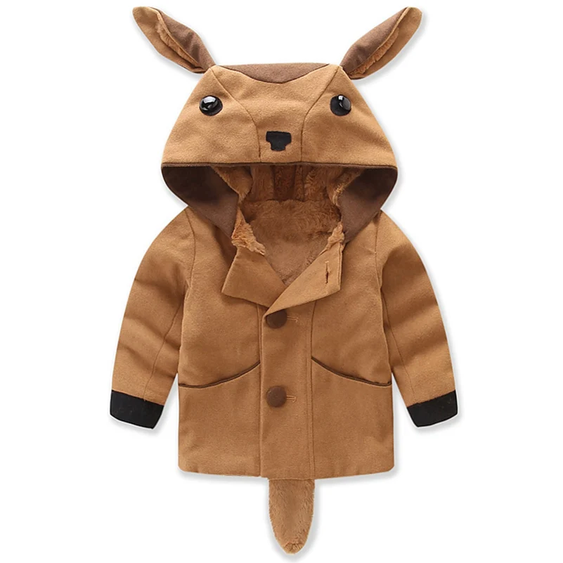 

Mudkingdom Toddler Boys Girls Animal Shaped Hooded Coats Kids Winter Fleece Attached Baby Girl Clothes Kids Buttoned Outerwear