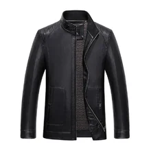 Kuyomens Новое поступление модные Для мужчин кожаные куртки jaqueta couro Повседневное мужские кожаные куртки и пальто брендовая мотоциклетная куртка