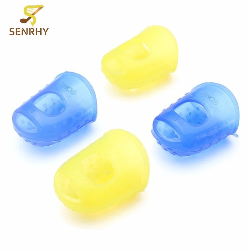 

4 In 1 Guitar Fingertip Protectors Silicone Finger Guards Guitar Finger Cover For Stringed Instruments Banjo Mandolin Ukulele