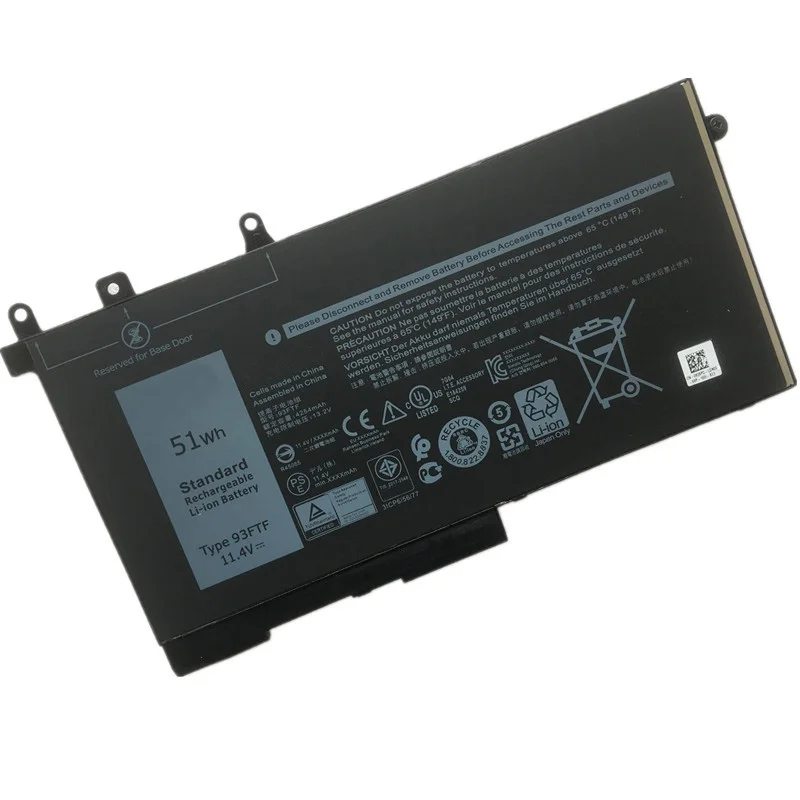 SupStone 51WH подлинный новый оригинальный 93FTF Аккумулятор для ноутбука Dell Latitude 5280 5480