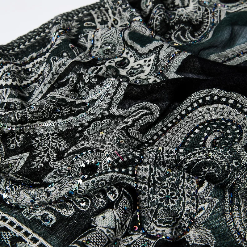 Высокое качество в богемном стиле ручной работы черного цвета с узором ...