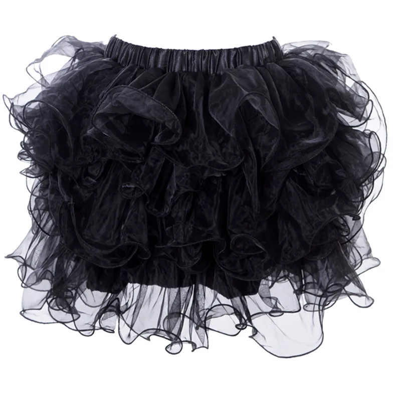 Взрослые сексуальные многослойная мини-юбка-пачка Для женщин бурлеск костюм Pettiskirt фантазии Нижние юбки Клубная одежда бальное платье