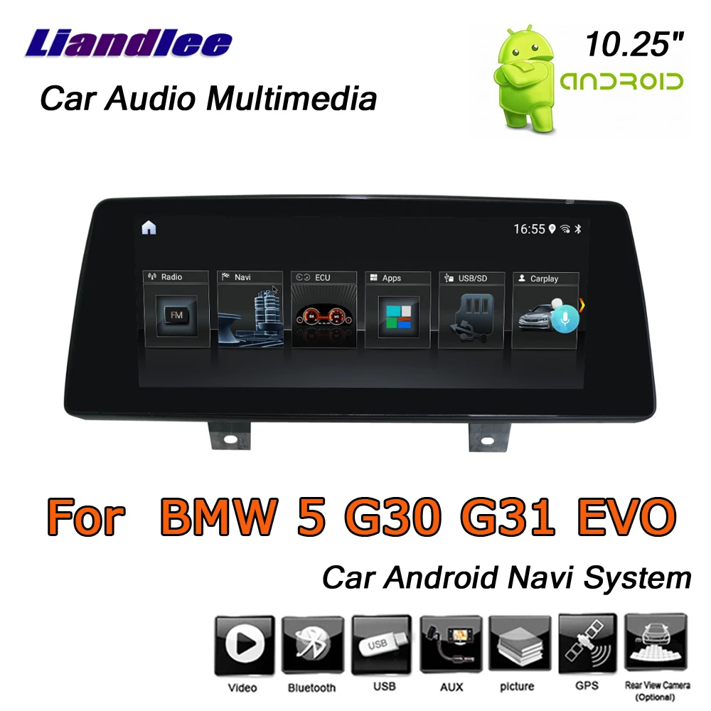 Sale Liandlee 10.25" Android For BMW 5 Series M5 G30 G31 G38 F90 EVO 2017~2019 Stereo Car Radio Carplay GPS Map Nav Navigation System 1