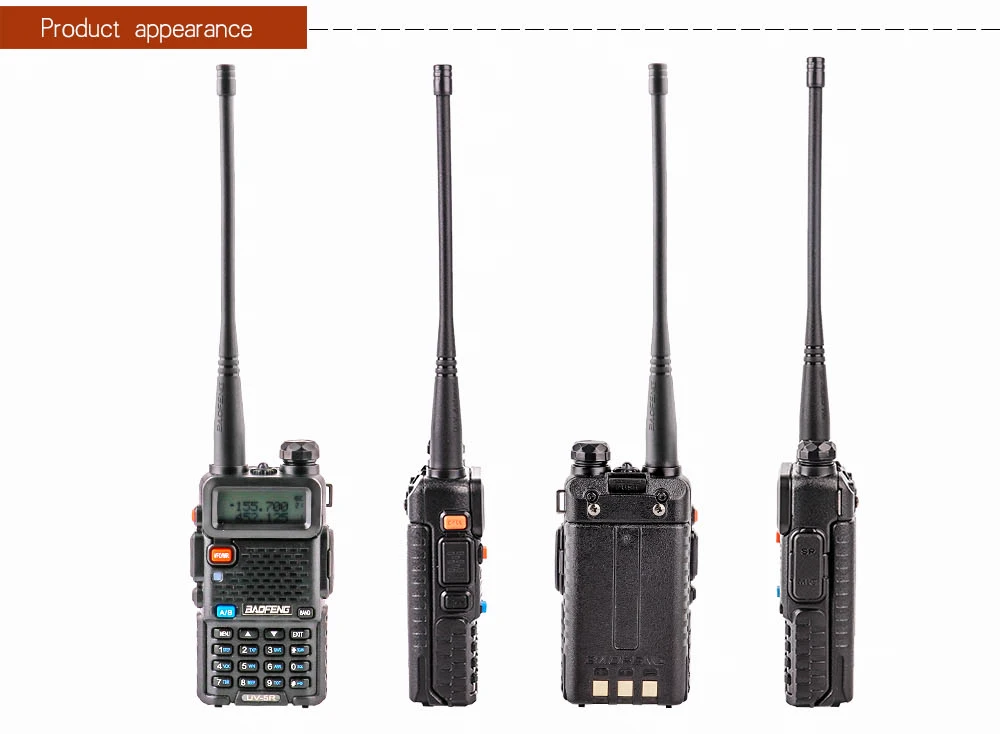 2Pcs BaoFeng UV-5R Walkie Talkie VHFUHF136-174Mhz&400-520Mhz Dual Band Two way radio Baofeng uv 5r Portable Walkie talkie uv5r (11)