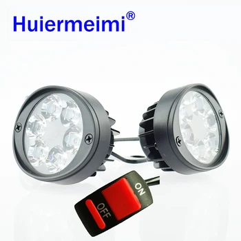 

2pcs Motorcycle headlight spotlights Motorcycle Side Mirror Head lamp White lighting Motorbike Auxiliary Work Lights Fog lights