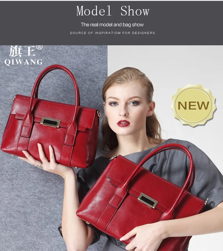 Роскошные женские сумки из натуральной кожи с верхней ручкой, черная сумка-тоут Qiwang, дизайнерские женские Офисные Сумки, большие/маленькие сумки