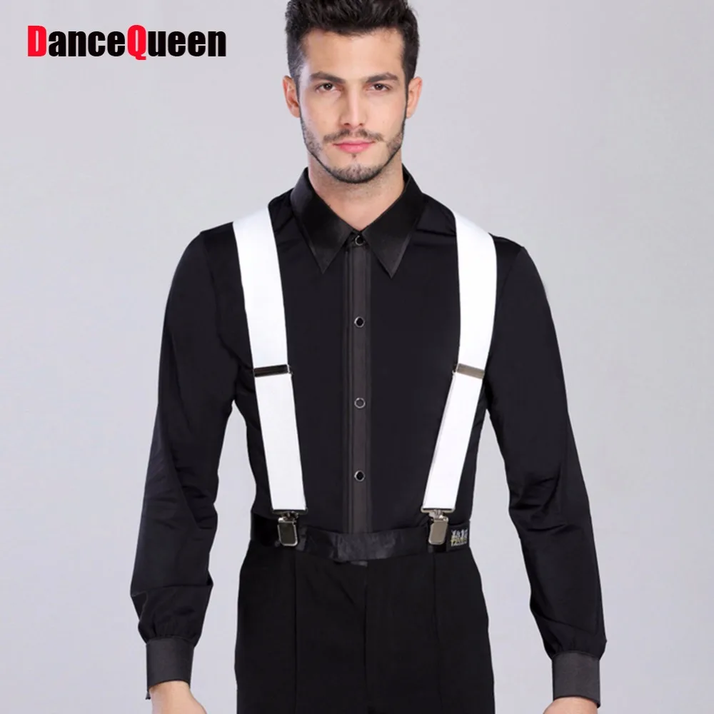 2017 Nuevo Hombre Ballroom Dance Tops para 165 180 hombres camisa de