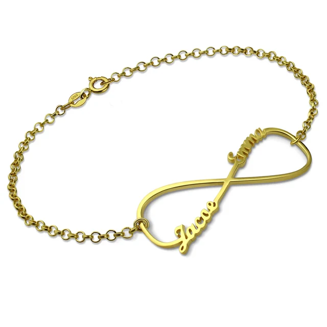 Ailin Infinity Name Bracelet Gold Color Personalized With Ailin Infinity Name Bracelet Gold Color Personalized With Any Symbol For Women