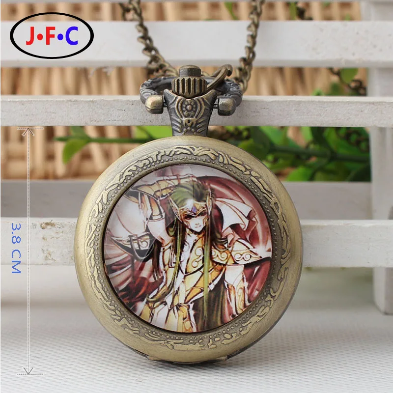 2017 мужчин и женщин моды кварцевые часы &quotSaint Seiya&quot Водолей Камю time jewel карманные