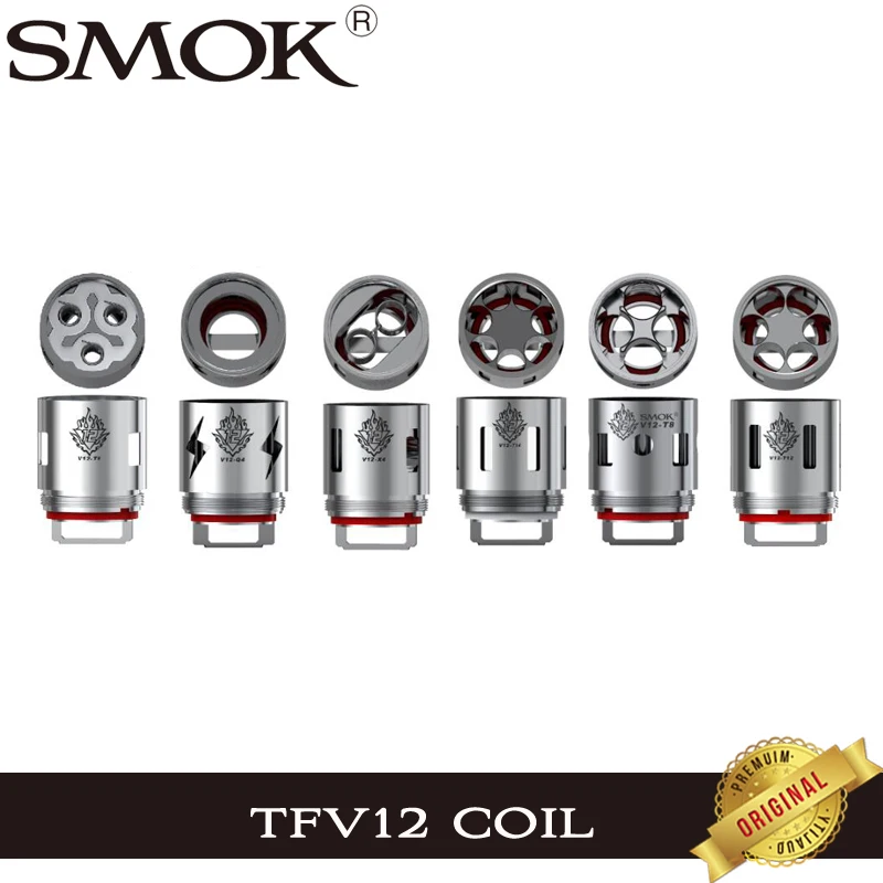 

3PCs/lot Original SMOK TFV12 Coil V12-T12 V12-T6 V12-Q4 V12-X4 V12-T14 V12-T8 Core V12 T12 T6 Q4 X4 T14 T8 Fot TFV12 Beast Tank