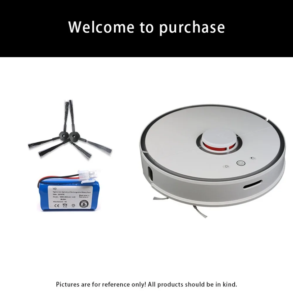 

Rechargeable for ILIFE Battery + Brush Filter 14.8V 2800mAh Robotic Vacuum Cleaner Accessories for Chuwi for Ilife A4 A4s A6