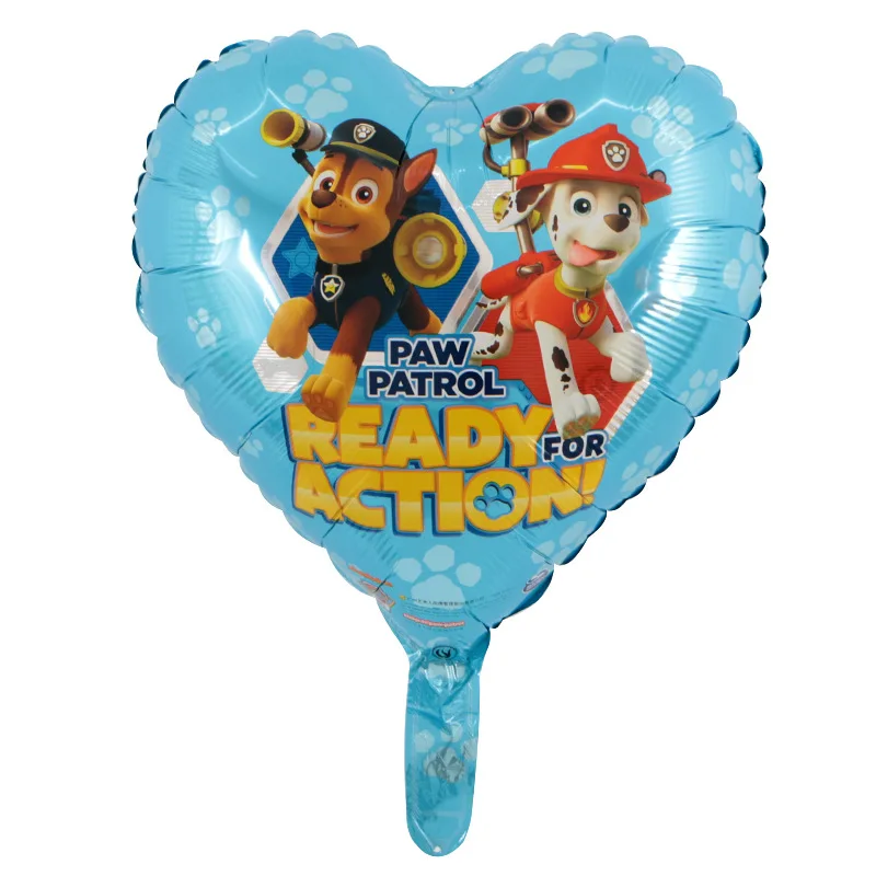 1 шт. для мальчиков и девочек день рождения Paw Patrol набор баллонов сердце мультфильм собака фольги Воздушные шары День рождения украшение