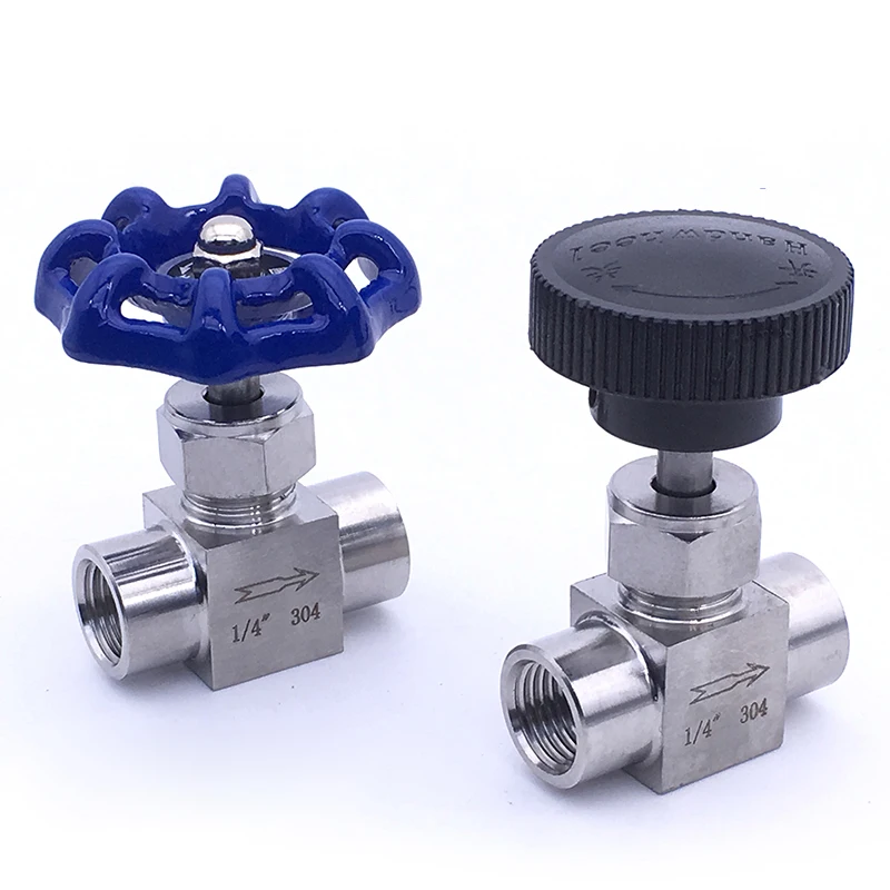 

Adjustable needle valve stainless steel SS304 Flow trimming needle valve 1/8" 1/4" 3/8" 1/2" Internal thread needle valve