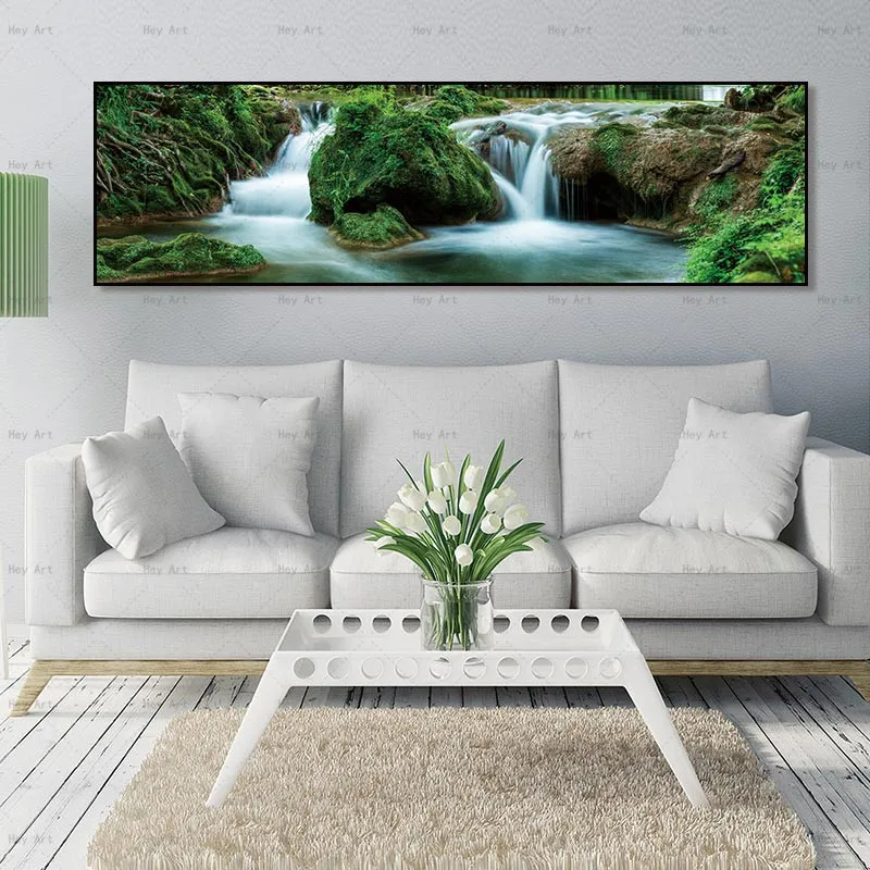 Landscape Canvas print Art wall poster painting home decor picutre for living room Unframed prints waterfall