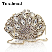 Новые золотистые и Серебристые дамы футляр кристалл вечерняя сумочка; BS010 Роскошные Брендовые женские сумки(8753A-GS