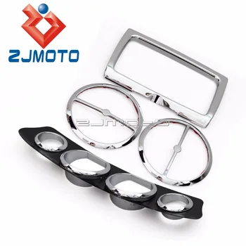

For Harley 14-16 Electra Glide Street Glide Ultra Limited and Tri Glide Models Chrome Inner Fairing Trim Gauge Screen Cover Kit