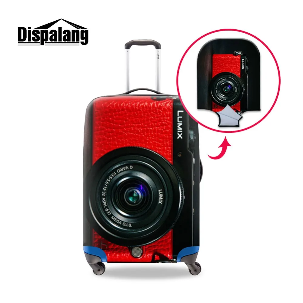 

Promotional Camera Photo Messy Colorful Sublimation Suitcase Cover Custom Travel Accessory Dropshipping Elastic Luggage Covers