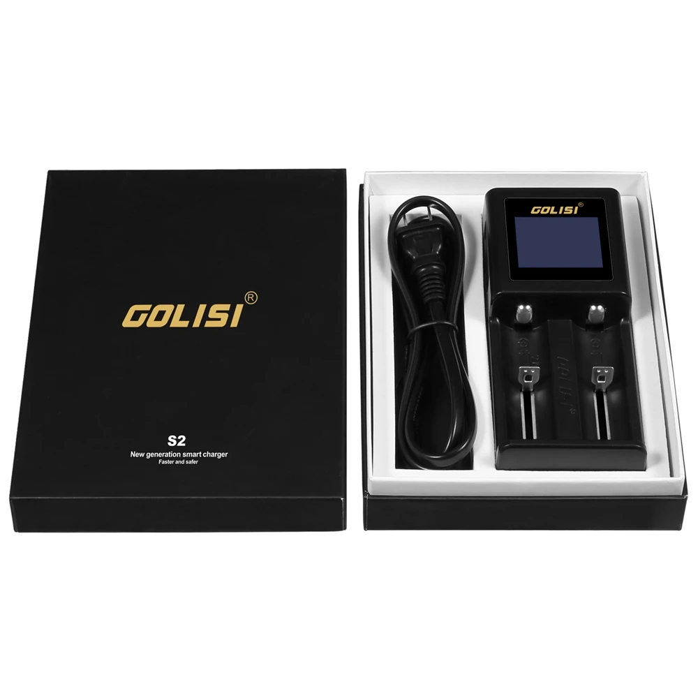 Golisi S2 S4 S6 зарядное устройство с ЖК дисплеем для 18650 21700 26650 Li Ion Ni MH CD AAA AA батареи
