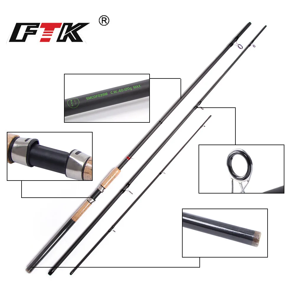 

FTK99% High Carbon Spining Rod Feeder Fishing Rod C.W. 40-120G Standard 1.6MM Carp Stick Super Heavy Fishing Tackle