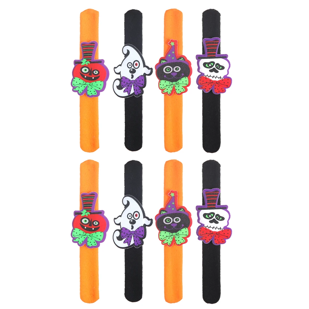 

8Pcs Halloween Slap Wristband Cute Funny Bracelet Halloween Party Favors Dancing Party Performance Dress Up Props