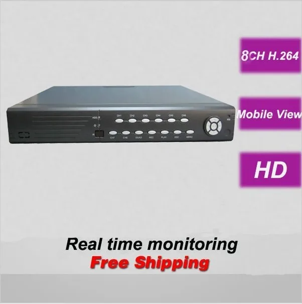 Free shipping 8CH channel HD DVR digital video recorder security surveillance CCTV camera monitoring systems installation home |