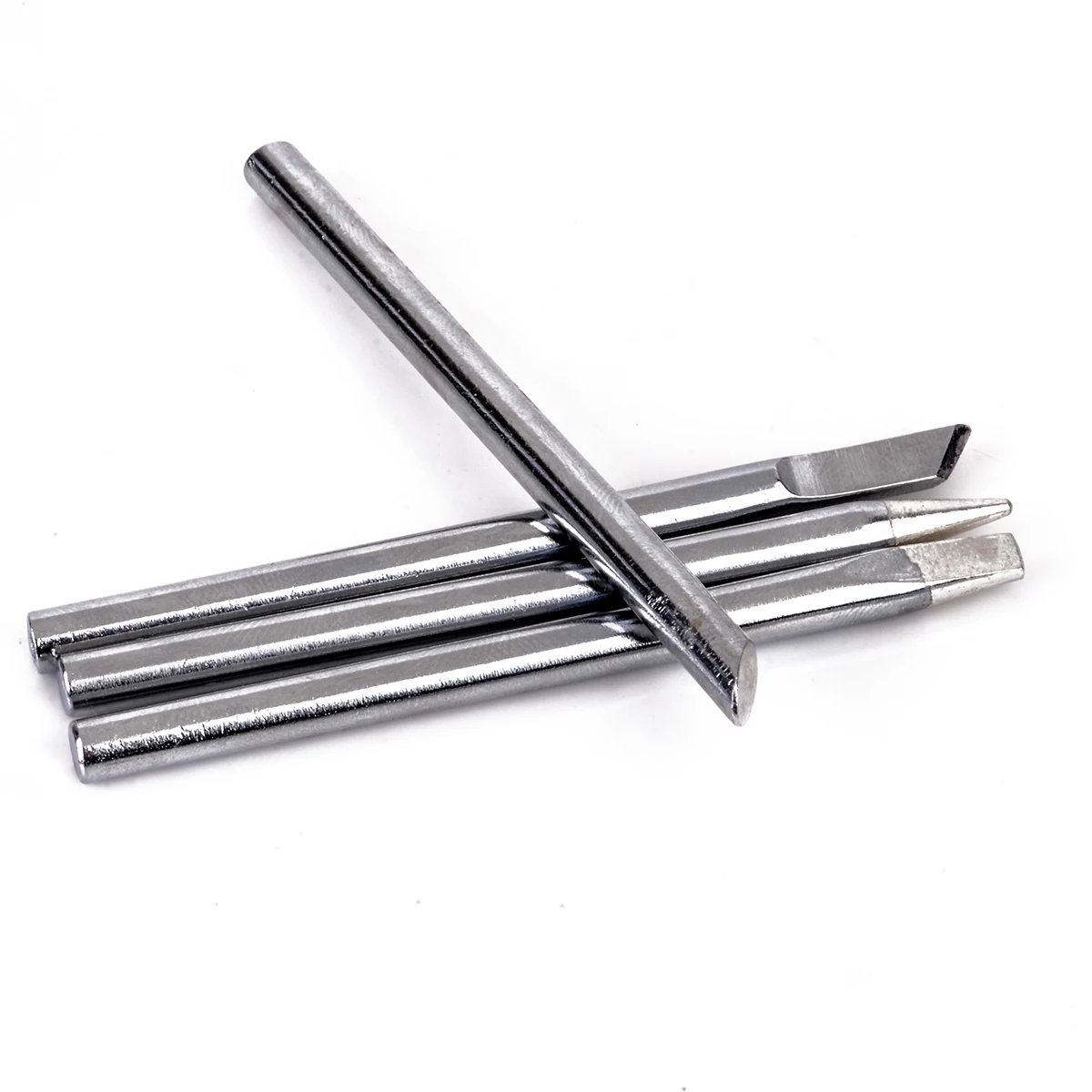 4pcs Copper Iron Tips 4.4mmx65mm Soldering Iron Tip Head Replaceable Shank For 40W Solder Irons Solder Machines